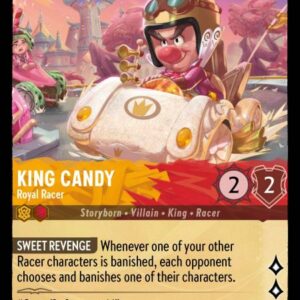 DISNEY LORCANA SINGLE CARDS: ARCHAZIA’S ISLAND #179: King Candy – Royal Racer (Super Rare 20/204: NM) DISNEY LORCANA SINGLE CARDS: ARCHAZIA’S ISLAND #179: King Candy – Royal Racer (Super Rare 20/204: NM)