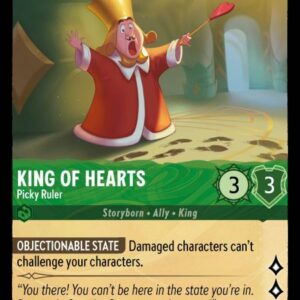 DISNEY LORCANA SINGLE CARDS: ARCHAZIA’S ISLAND #181: King of Hearts – Picky Ruler (Rare 111/204: NM)
