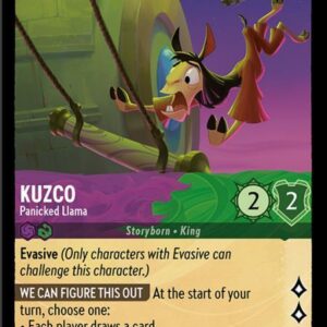 DISNEY LORCANA SINGLE CARDS: ARCHAZIA’S ISLAND #190: Kuzco – Panicked Llama (Uncommon Foil 71/204: NM)
