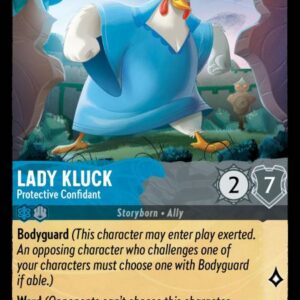 DISNEY LORCANA SINGLE CARDS: ARCHAZIA’S ISLAND #197: Lady Kluck – Protective Confidant (Uncommon 172/204: NM)