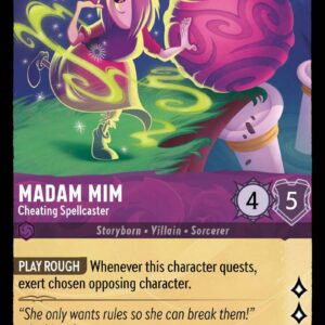 DISNEY LORCANA SINGLE CARDS: ARCHAZIA’S ISLAND #210: Madam Mim – Cheating Spellcaster (Rare 56/204: NM)