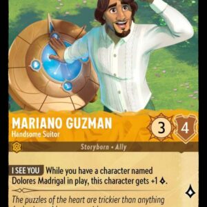 DISNEY LORCANA SINGLE CARDS: ARCHAZIA’S ISLAND #218: Mariano Guzman – Handsome Suitor (Common 16/204: NM) DISNEY LORCANA SINGLE CARDS: ARCHAZIA’S ISLAND #218: Mariano Guzman – Handsome Suitor (Common 16/204: NM)