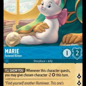 DISNEY LORCANA SINGLE CARDS: ARCHAZIA’S ISLAND #220: Marie – Favored Kitten (Uncommon 166/204: NM)