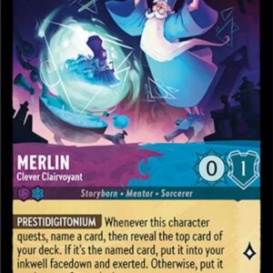 DISNEY LORCANA SINGLE CARDS: ARCHAZIA’S ISLAND #228: Merlin – Clever Clairvoyant (Rare 67/204: NM) DISNEY LORCANA SINGLE CARDS: ARCHAZIA’S ISLAND #228: Merlin – Clever Clairvoyant (Rare 67/204: NM)