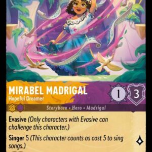 DISNEY LORCANA SINGLE CARDS: ARCHAZIA’S ISLAND #237: Mirabel Madrigal – Hopeful Dreamer (Uncommon 13/204: NM)