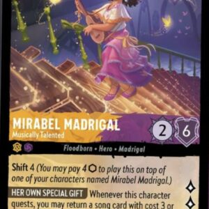 DISNEY LORCANA SINGLE CARDS: ARCHAZIA’S ISLAND #240: Mirabel Madrigal – Musically Talented (Super Rare 35/204: NM