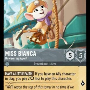 DISNEY LORCANA SINGLE CARDS: ARCHAZIA’S ISLAND #242: Miss Bianca – Unwavering Agent (Common 195/204: NM) DISNEY LORCANA SINGLE CARDS: ARCHAZIA’S ISLAND #242: Miss Bianca – Unwavering Agent (Common 195/204: NM)