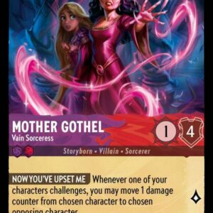 DISNEY LORCANA SINGLE CARDS: ARCHAZIA’S ISLAND #252: Mother Gothel – Vain Sorceress (Uncommon 64/204: NM)