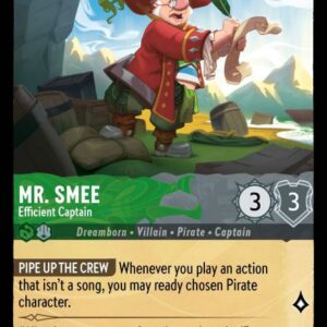 DISNEY LORCANA SINGLE CARDS: ARCHAZIA’S ISLAND #254: Mr. Smee – Efficient Captain (Uncommon 107/204: NM)
