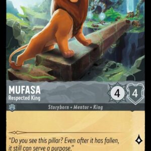 DISNEY LORCANA SINGLE CARDS: ARCHAZIA’S ISLAND #258: Mufasa – Respected King (Uncommon 196/204: NM)