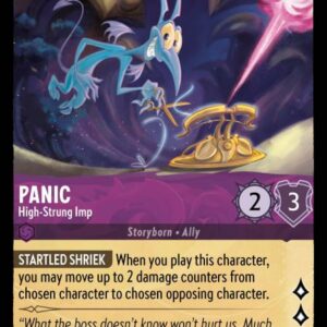 DISNEY LORCANA SINGLE CARDS: ARCHAZIA’S ISLAND #275: Panic – High-Strung Imp (Common Foil 75/204: NM) DISNEY LORCANA SINGLE CARDS: ARCHAZIA’S ISLAND #275: Panic – High-Strung Imp (Common Foil 75/204: NM)