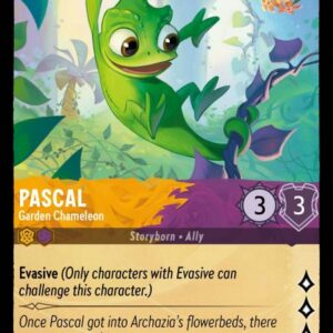 DISNEY LORCANA SINGLE CARDS: ARCHAZIA’S ISLAND #276: Pascal – Garden Chameleon (Uncommon 19/204: NM)