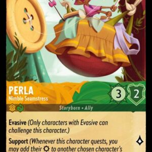 DISNEY LORCANA SINGLE CARDS: ARCHAZIA’S ISLAND #291: Perla – Nimble Seamstress (Uncommon Foil 32/204: NM)