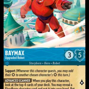 DISNEY LORCANA SINGLE CARDS: ARCHAZIA’S ISLAND #31: Baymax – Upgraded Robot (Rare 175/204: NM)