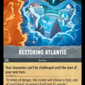DISNEY LORCANA SINGLE CARDS: ARCHAZIA’S ISLAND #312: Restoring Atlantis (Rare 201/204: NM)