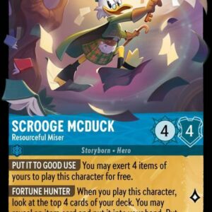 DISNEY LORCANA SINGLE CARDS: ARCHAZIA’S ISLAND #329: Scrooge McDuck – Resourceful Miser (Legendary Foil 154/204: