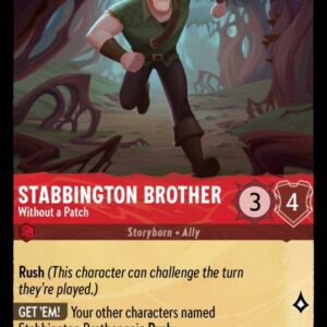 DISNEY LORCANA SINGLE CARDS: ARCHAZIA’S ISLAND #345: Stabbington Brother – Without a Patch (Common 125/204: NM)