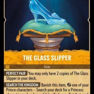DISNEY LORCANA SINGLE CARDS: ARCHAZIA’S ISLAND #366: The Glass Slipper (Rare Foil 44/204: NM)