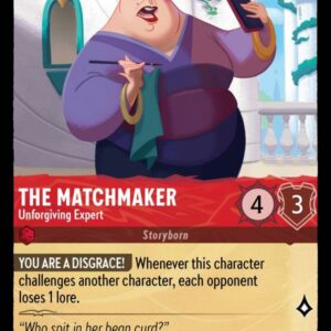 DISNEY LORCANA SINGLE CARDS: ARCHAZIA’S ISLAND #367: The Matchmaker – Unforgiving Expert (Common 123/204: NM)