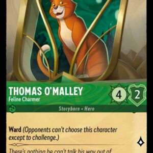 DISNEY LORCANA SINGLE CARDS: ARCHAZIA’S ISLAND #382: Thomas O’Malley – Feline Charmer (Uncommon 88/204: NM) DISNEY LORCANA SINGLE CARDS: ARCHAZIA’S ISLAND #382: Thomas O’Malley – Feline Charmer (Uncommon 88/204: NM)