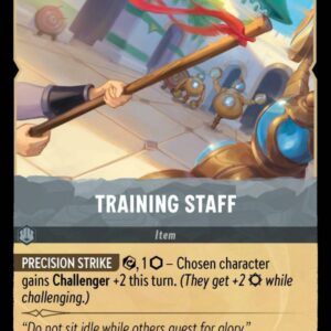 DISNEY LORCANA SINGLE CARDS: ARCHAZIA’S ISLAND #393: Training Staff (Common Foil 204/204: NM)