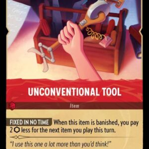DISNEY LORCANA SINGLE CARDS: ARCHAZIA’S ISLAND #408: Unconventional Tool (Common Foil 150/204: NM) DISNEY LORCANA SINGLE CARDS: ARCHAZIA’S ISLAND #408: Unconventional Tool (Common Foil 150/204: NM)