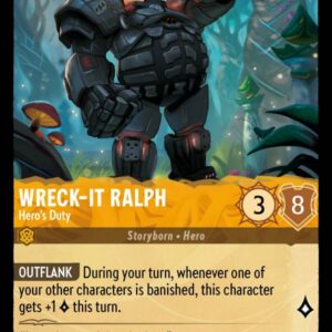 DISNEY LORCANA SINGLE CARDS: ARCHAZIA’S ISLAND #417: Wreck-It Ralph – Hero’s Duty (Rare 27/204: NM)