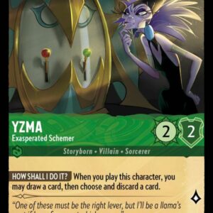 DISNEY LORCANA SINGLE CARDS: ARCHAZIA’S ISLAND #423: Yzma – Exasperated Schemer (Common 101/204: NM)