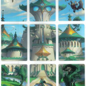 DISNEY LORCANA SINGLE CARDS: ARCHAZIA’S ISLAND #447: Lore Card/Puzzle Piece Set (9 cards) Owl’s Castle (Common 2_