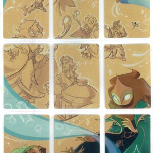 DISNEY LORCANA SINGLE CARDS: ARCHAZIA’S ISLAND #448: Lore Card/Puzzle Piece Set (9 cards) Glimmers (Common 11-19/