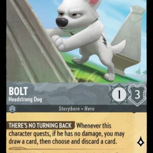 DISNEY LORCANA SINGLE CARDS: ARCHAZIA’S ISLAND #48: Bolt – Headstrong Dog (Common 184/204: NM)