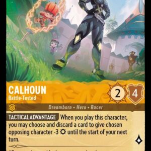 DISNEY LORCANA SINGLE CARDS: ARCHAZIA’S ISLAND #56: Calhoun – Battle-Tested (Common Foil 36/204: NM)