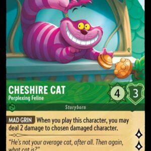DISNEY LORCANA SINGLE CARDS: ARCHAZIA’S ISLAND #65: Cheshire Cat – Perplexing Feline (Common 91/204: NM)