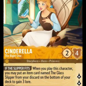 DISNEY LORCANA SINGLE CARDS: ARCHAZIA’S ISLAND #67: Cinderella – The Right One (Rare 15/204: NM)