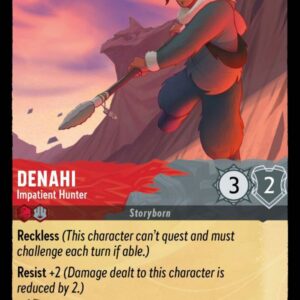 DISNEY LORCANA SINGLE CARDS: ARCHAZIA’S ISLAND #80: Denahi – Impatient Hunter (Uncommon Foil 124/204: NM)