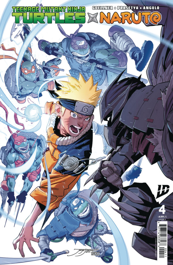 TEENAGE MUTANT NINJA TURTLES X NARUTO #4 Jorge Jimenez cover A