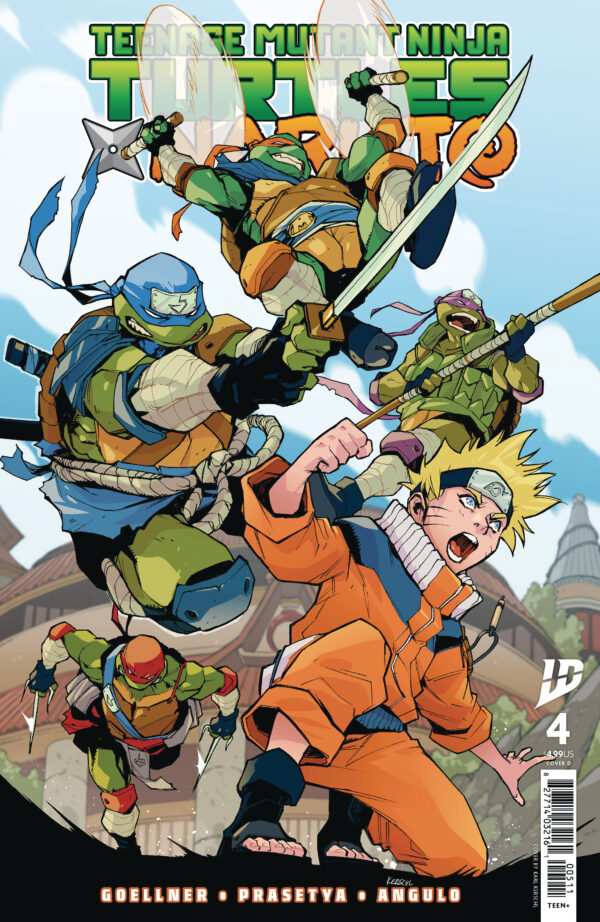 TEENAGE MUTANT NINJA TURTLES X NARUTO #4 Karl Kerschl cover D