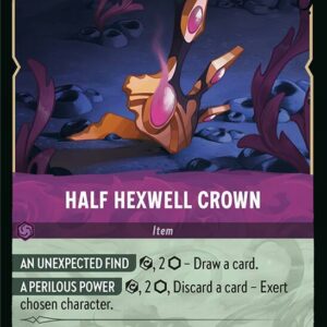 DISNEY LORCANA SINGLE CARDS: ILLUMINEER’S QUEST DT #12: Half Hexwell Crown (Rare Holofoil 223/204: NM)