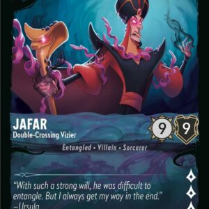 DISNEY LORCANA SINGLE CARDS: ILLUMINEER’S QUEST DT #17: Jafar – Double-Crossing Vizier (Fixed 8/31: NM)