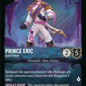 DISNEY LORCANA SINGLE CARDS: ILLUMINEER’S QUEST DT #24: Prince Eric – Grim Groom (Fixed 13/31: NM)