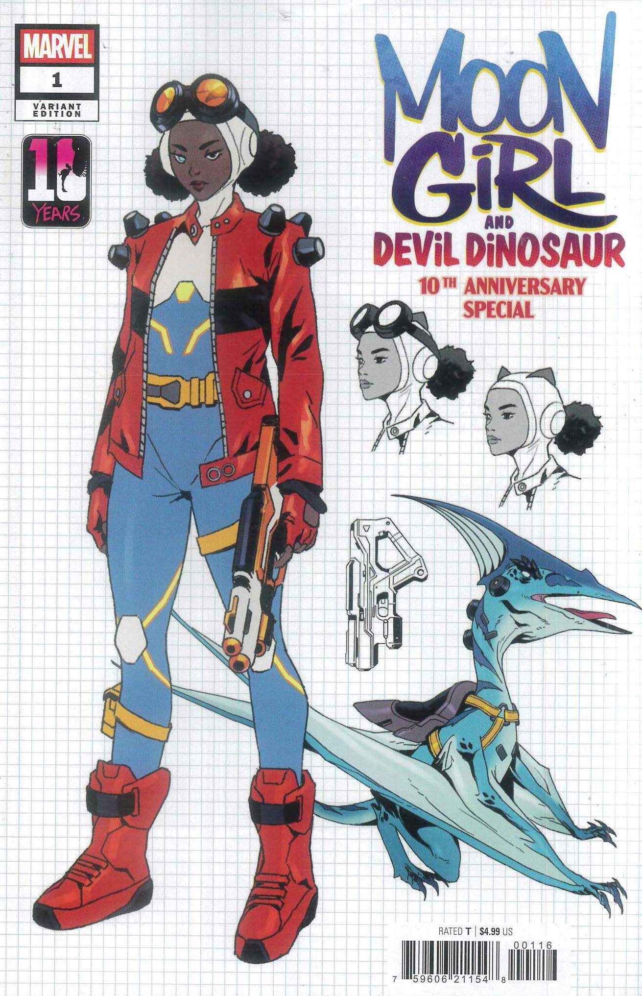 MOON GIRL & DEVIL DINOSAUR 10TH ANNIVERSAY SPECIAL #1: Anand Ramcheron Design RI cover P MOON GIRL & DEVIL DINOSAUR 10TH ANNIVERSAY SPECIAL #1: Anand Ramcheron Design RI cover P