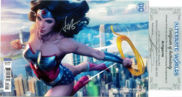 WONDER WOMAN (2016-2019 SERIES: VARIANT EDITION) #54: Signed by Artgerm (COA) NM