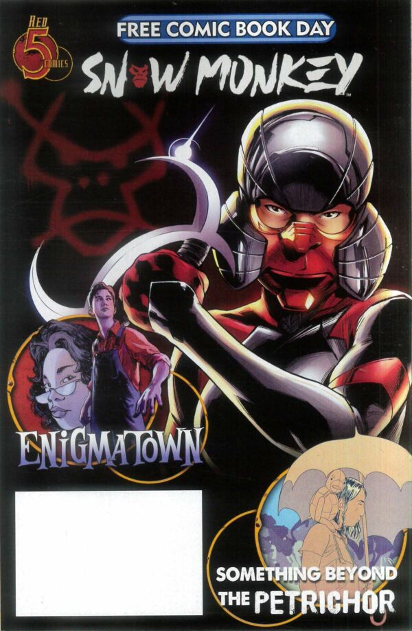 FCBD 2025 #37: RED 5 COMICS: Snow Monkey/Enigmatown/Something Beyond Petric