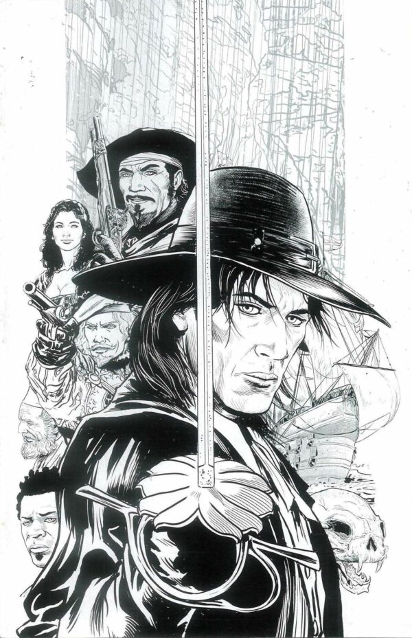 SOLOMON KANE: SERPENT RING #1: Patrick Zircher B&W virgin cover