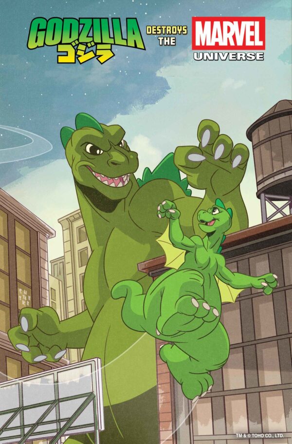 GODZILLA DESTROYS THE MARVEL UNIVERSE #1 Sean Galloway Animation cover F