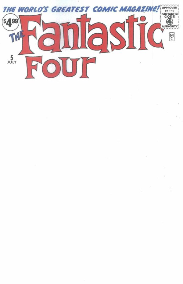 FANTASTIC FOUR (1961-1996,2003-2011,2012-2015 SER) #5: 2025 Facsimile edition (Blank Sketch cover B)