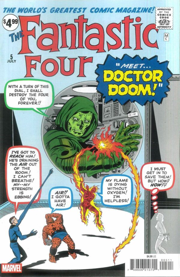 FANTASTIC FOUR (1961-1996,2003-2011,2012-2015 SER) #5: 2025 Facsimile edition (Jack Kirby cover A)