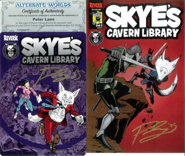 SKYE’S CAVERN LIBRARY (2022 SERIES) #2: Signed Peter Lane C0A Shane Foley cv plus signed origin card