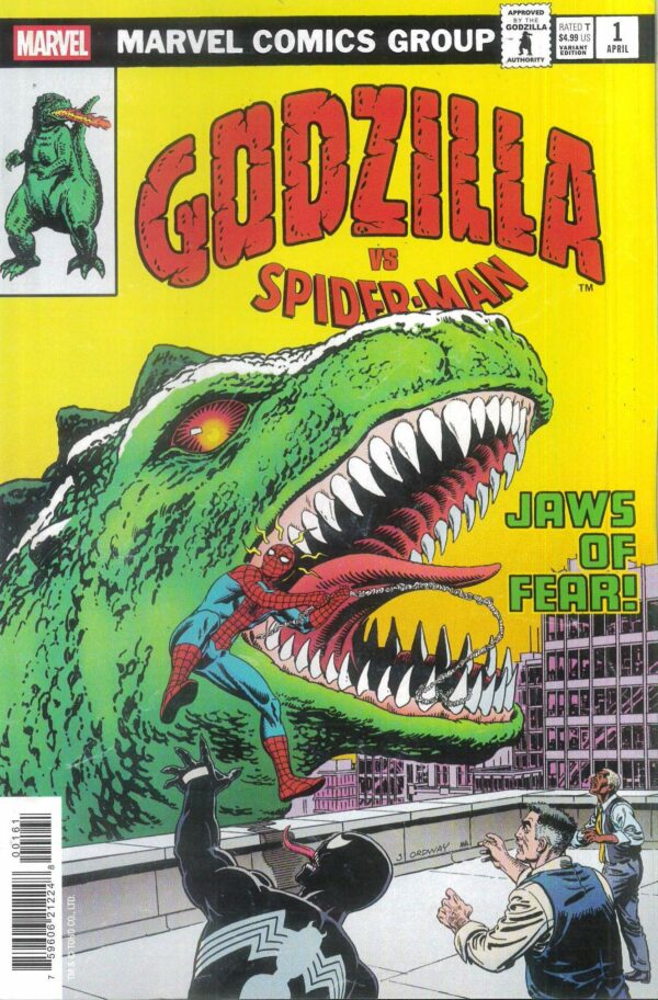 GODZILLA VS #3: Spider-Man #1 (Jerry Ordway Godzilla Homage cover F)