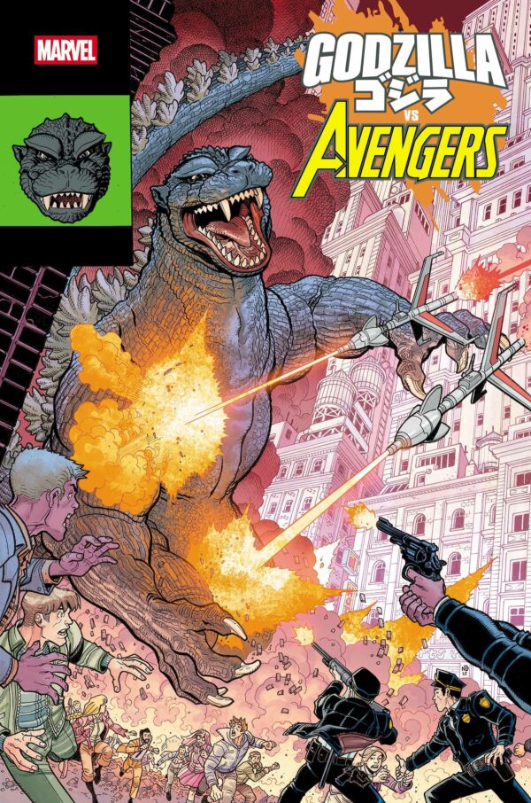 GODZILLA VS #5 Avengers #1 (Nick Bradshaw Monster Homage cover C)